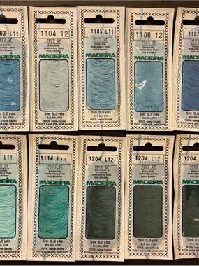 Madeira Silk Embroidery Floss Assorted Lot of 10